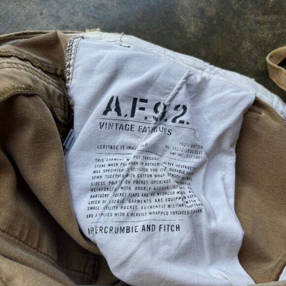 Rare Vintage Abercrombie Baggy Military Style Pants - Picture 4 of 7